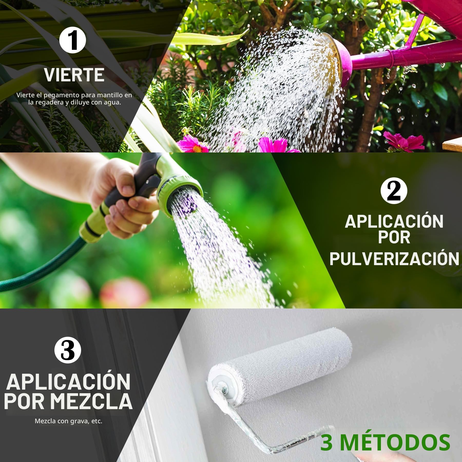 Resina Fijador Grava 1 litros, Pegamento De Grava De Resina Adecuado Para Terrazas Y Caminos JardíN, Paisajismo, Caminos De JardíN, Adhesivo pegamento No TóXico, FáCil De Usar, Durar Hasta 3 AñOs