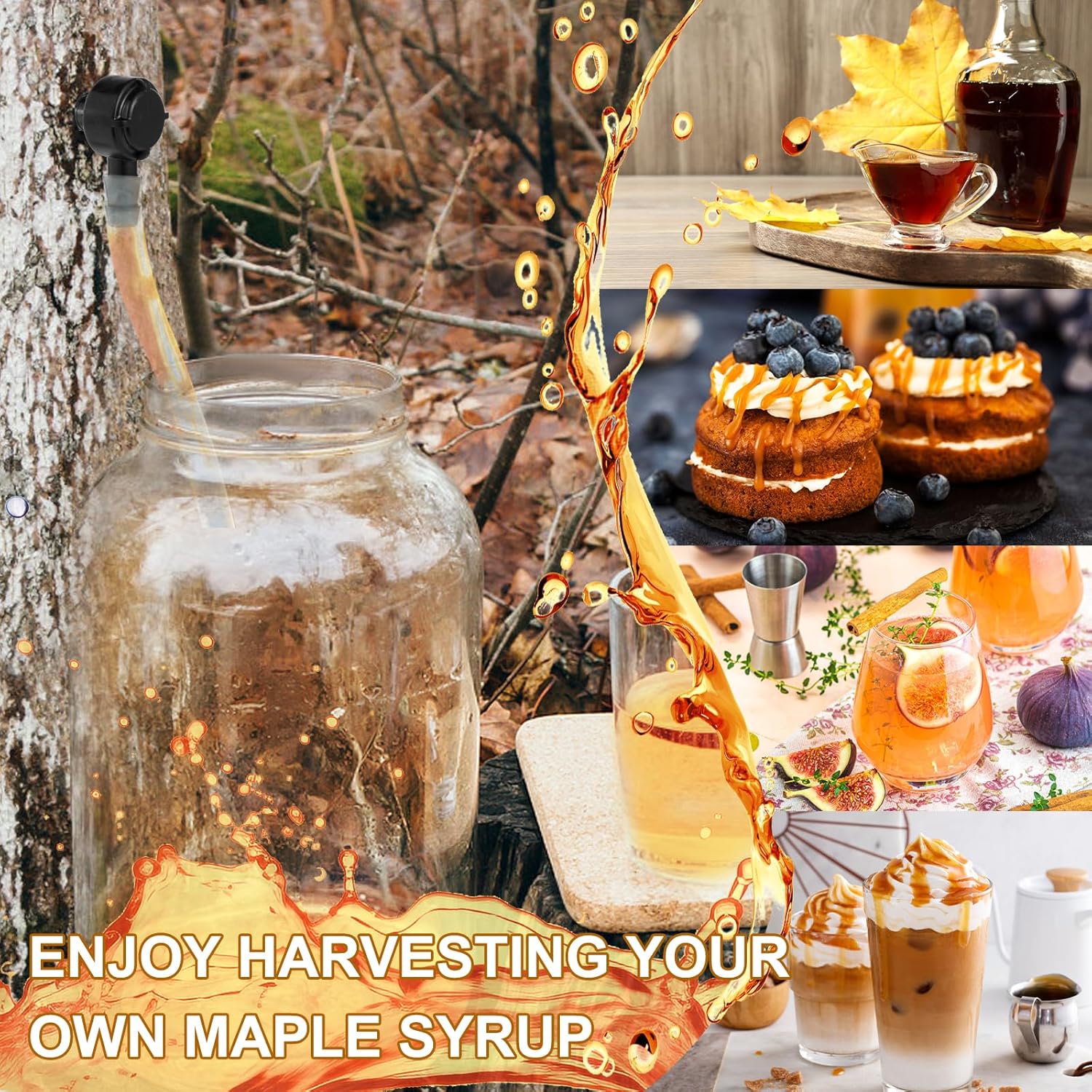 Maple Syrup Tapping Kit, Upgrade Maple Taps Set Include (30) Maple Syrup Taps, 1 Maple Tap Drill Bit, Maple Tree Tapping Kit for Experts or Beginners (30 Set)