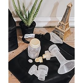 Sarah Wells Pumparoo Wet Dry Bag for Breast Pump Parts - Compact Organizer with Waterproof Pocket, Staging Mat & Fridge Hack - Machine Washable Pumping Accessory (Black)