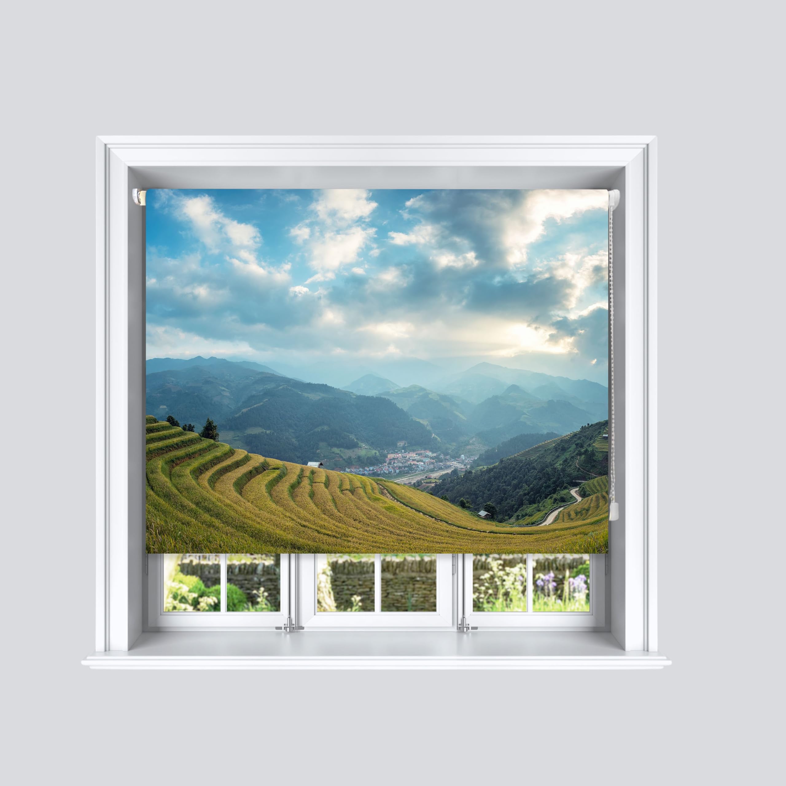 Lister Cartwright Agriculture Photographic Blackout Roller Blinds For Bedroom Windows - (180 X 140 Cm) Easy To Fit Roller Blinds For Windows With Child Safety Included