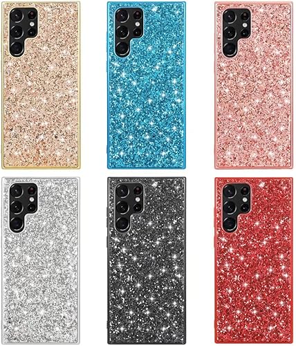 Miniatura 2 de Aikukiki Funda para Galaxy S22 Ultra 5G, brillante, de lujo, ligera, delgada, a prueba de golpes, protectora con diamantes para niñas, funda de