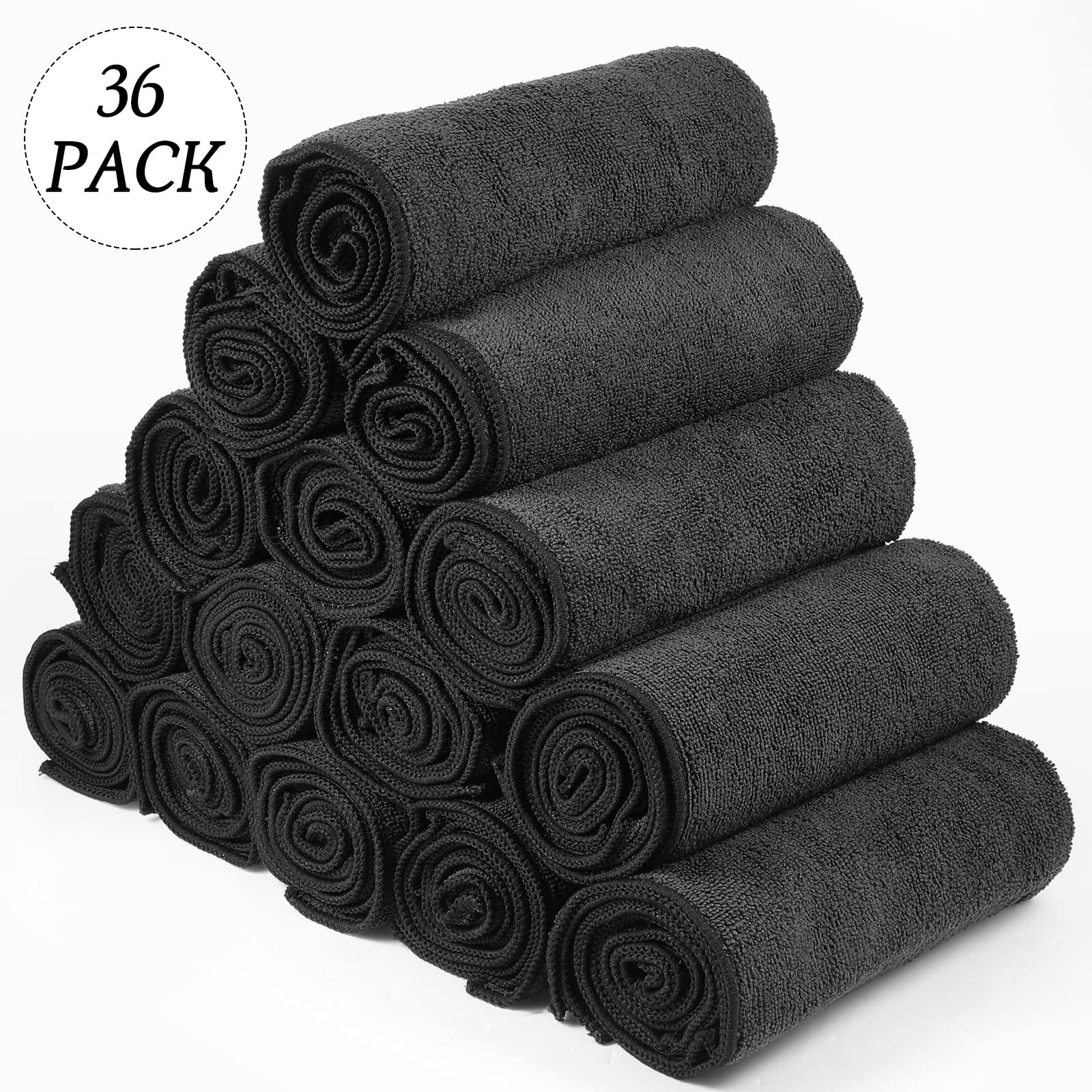36 paquetes de toallas de microfibra absorbentes a prueba de blanqueador, toallas de salón resistentes a la lejía, toallas de mano para gimnasio, baño, spa, afeitado, champú, secado de pelo en casa,