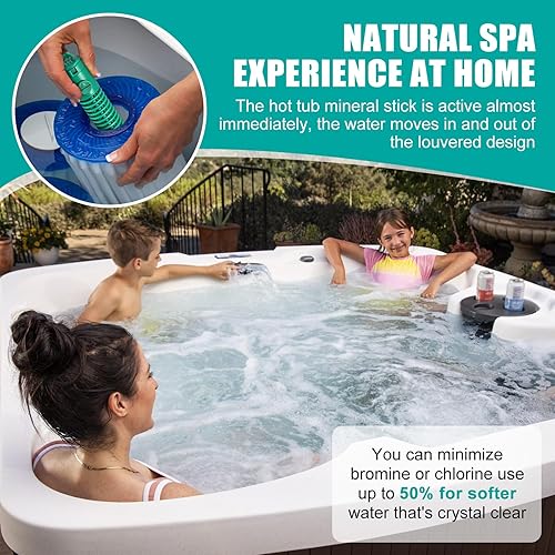 Miniatura 5 de Paquete de 2 varillas minerales de repuesto para filtro de rana mate  Cartucho mineral de spa precargado para jacuzzis y spas, se adapta a la