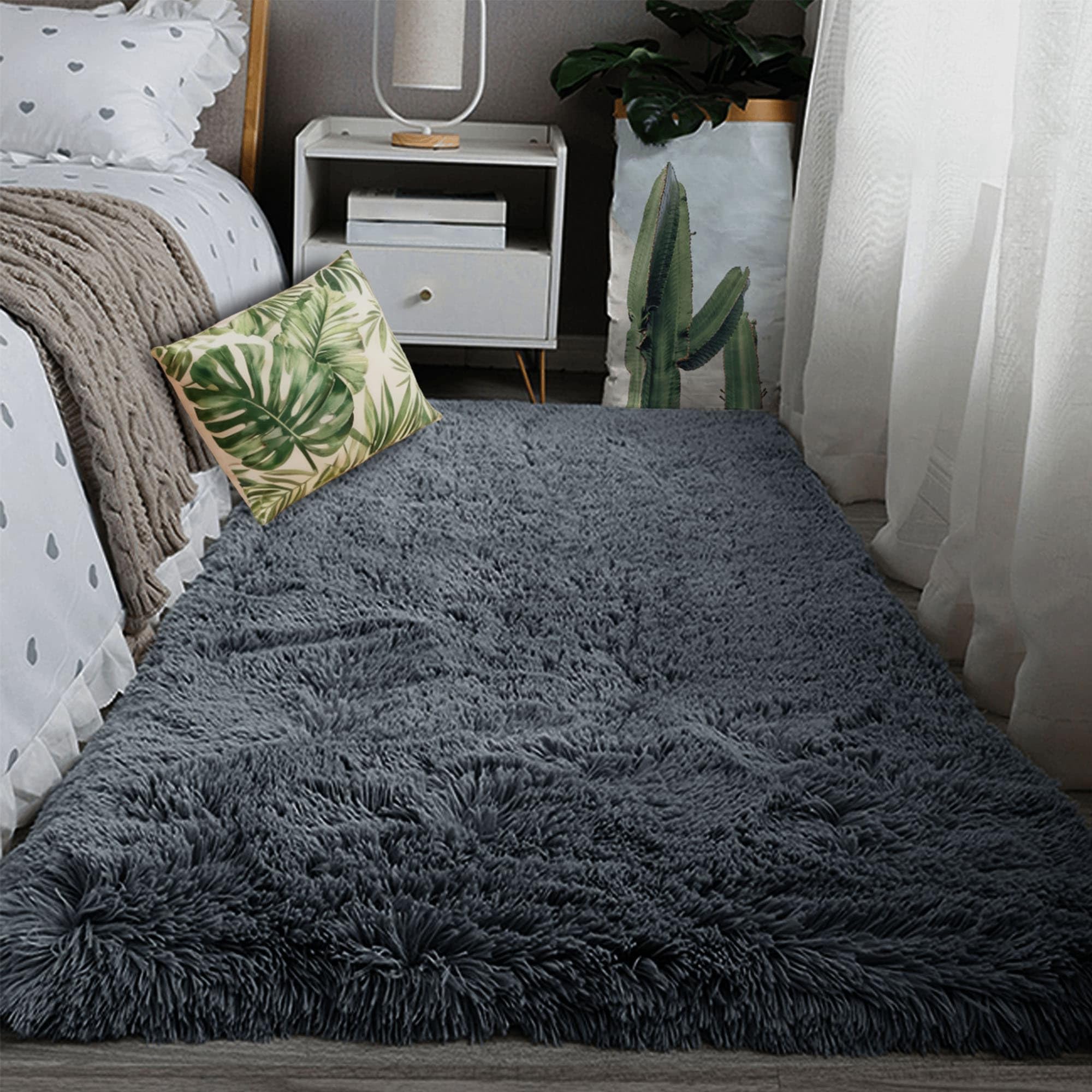 Tapis de chambre shaggy élégant pour créer un coin lecture chaleureux dans votre pièce
