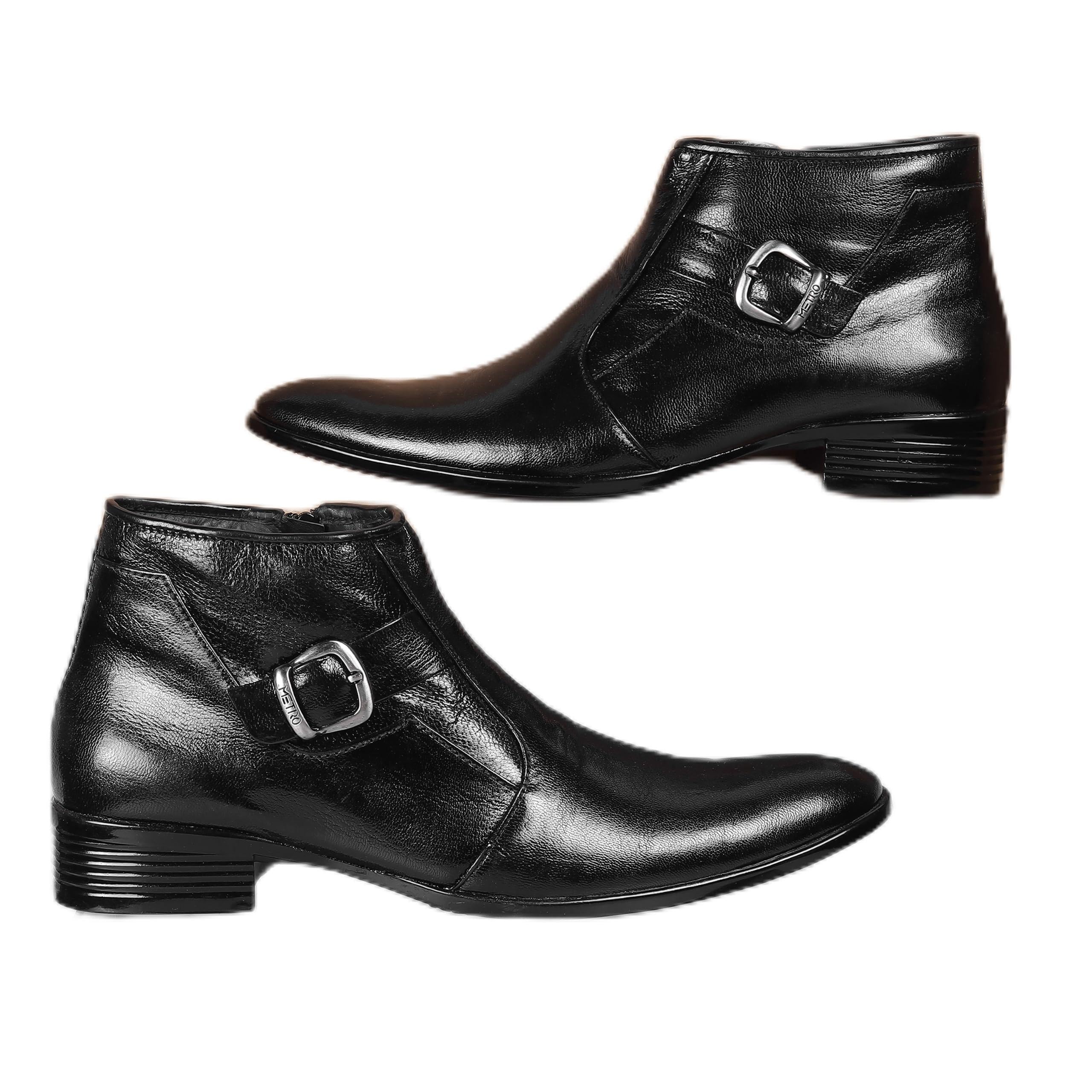 metro Men's Black Boat Shoes-picture-11