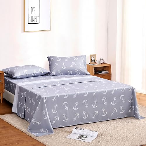 Miniatura 9 de Virah Bella Juego de sábanas de 4 piezas tamaño King, diseño a cuadros de búfalo blanco y negro, ropa de cama con temática de cabaña