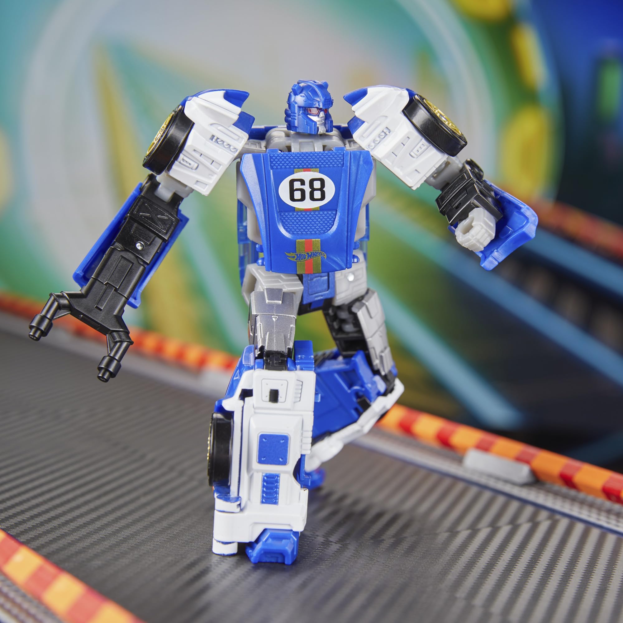 Transformers Collaborative Hot Wheels® / Transformers El Segundo Coupé, 12,5-centymetrowa figurka robota klasy Deluxe, przekształca się w wyścigówkę, wiek: od 8 lat