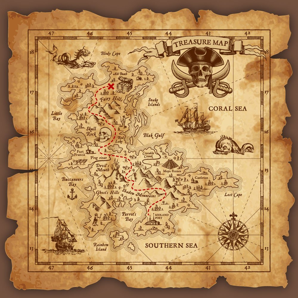 Sticker Mural Chambre Enfant Pirates & Île Au Trésor – Décor Autocollant XXL 162x74 Cm, Facile à Poser, Sans Résidu, Idéal Garçon Fille Aventure
