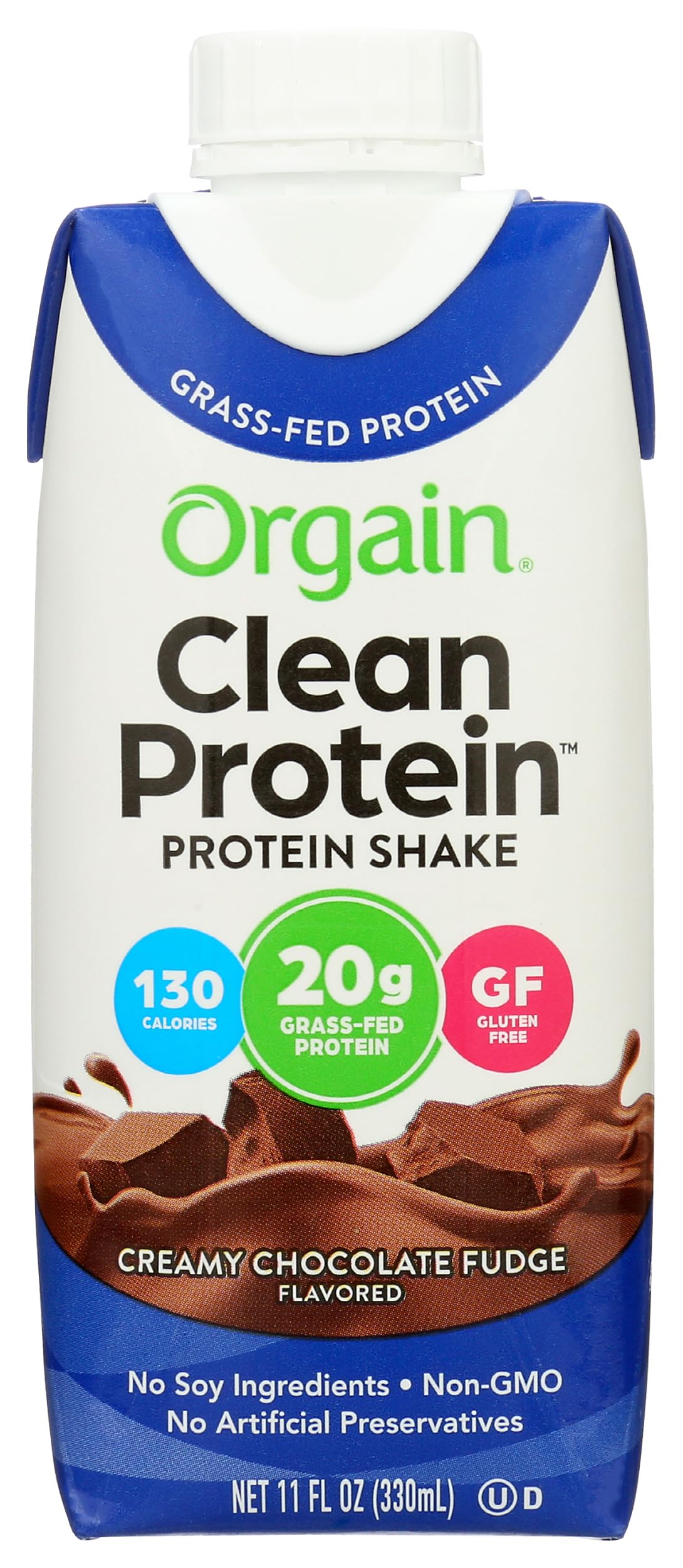 Orgain Whey Protein Shk Chocolate Fudge, 11 oz 11 Ounce (Pack of 1)