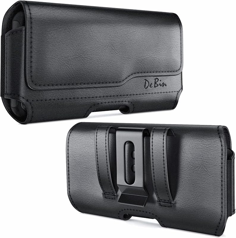 DeBin Holster for iPhone 17 17 Pro 16 Pro 16e 15 15Pro 14 13 12 11 Xs 10 X XR – Cell Phone Belt Holder Case with Clip for Men Women Pouch (Fits Protective Cover on) Black