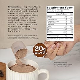Bulletproof Chocolate Collagen Protein Powder with MCT Oil, 19g Protein, 42.3 Oz, Value Size, Collagen Peptides and Amino Acids for Healthy Skin, Bones and Joints