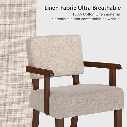 Miniatura 6 de Silla decorativa, sillas de sala de estar de gran tamaño con asiento suave y reposabrazos para salas de estar y comedor