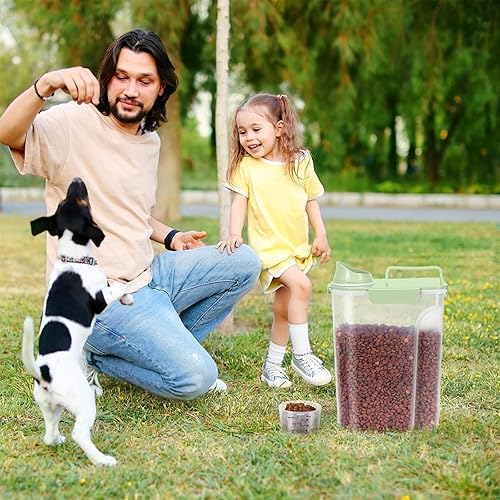 Miniatura 6 de Contenedor de almacenamiento de alimentos para perros y gatos de 5 a 7 libras con boquilla grande mejorada, sin BPA, 4 sellos a presión, recipientes