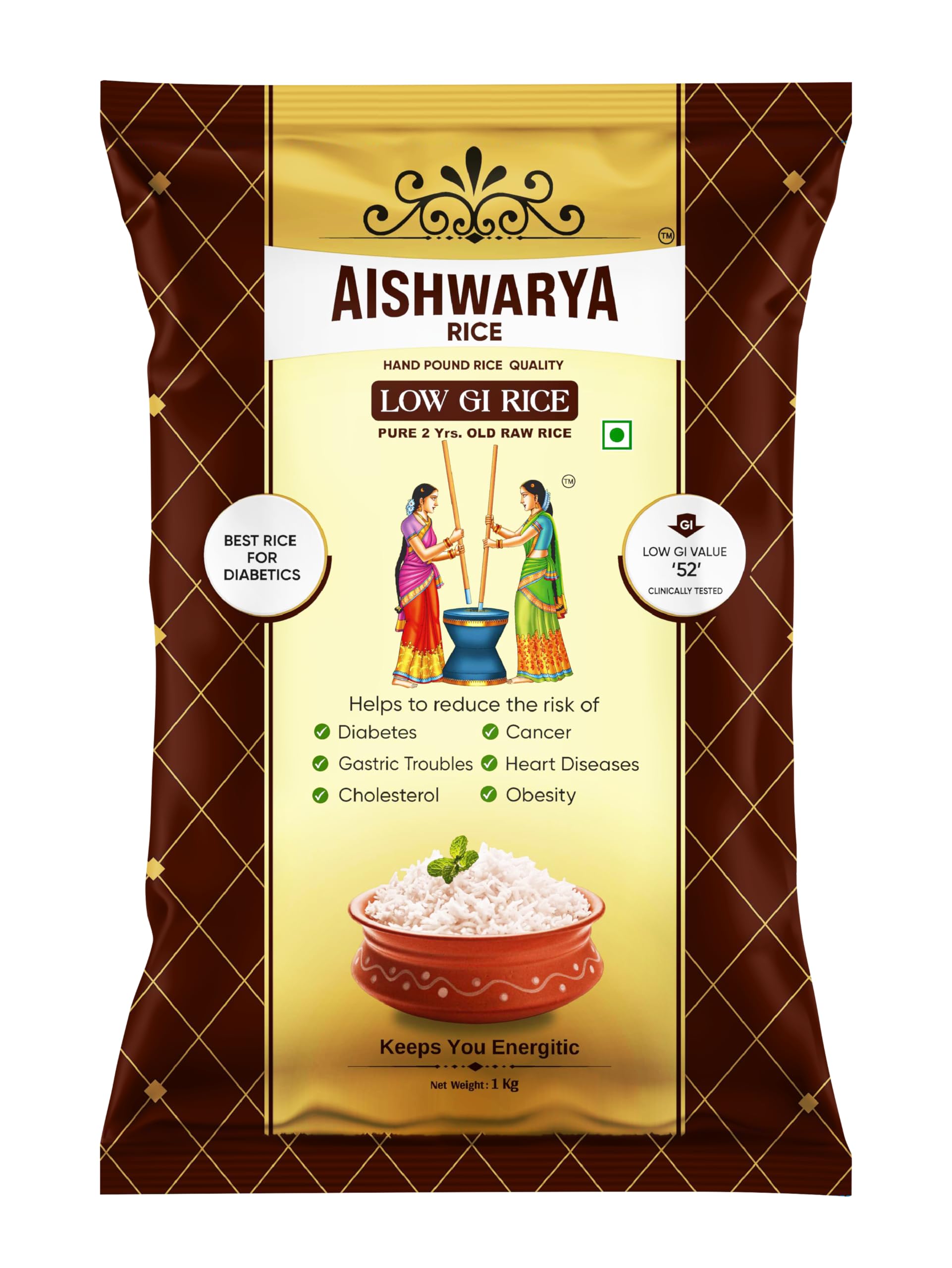 Aishwarya Low GI Rice 1Kg | True Friend for Diabetics | Helps to Control Diabetes | Low GI Value Certified by NABL Lab-image-18