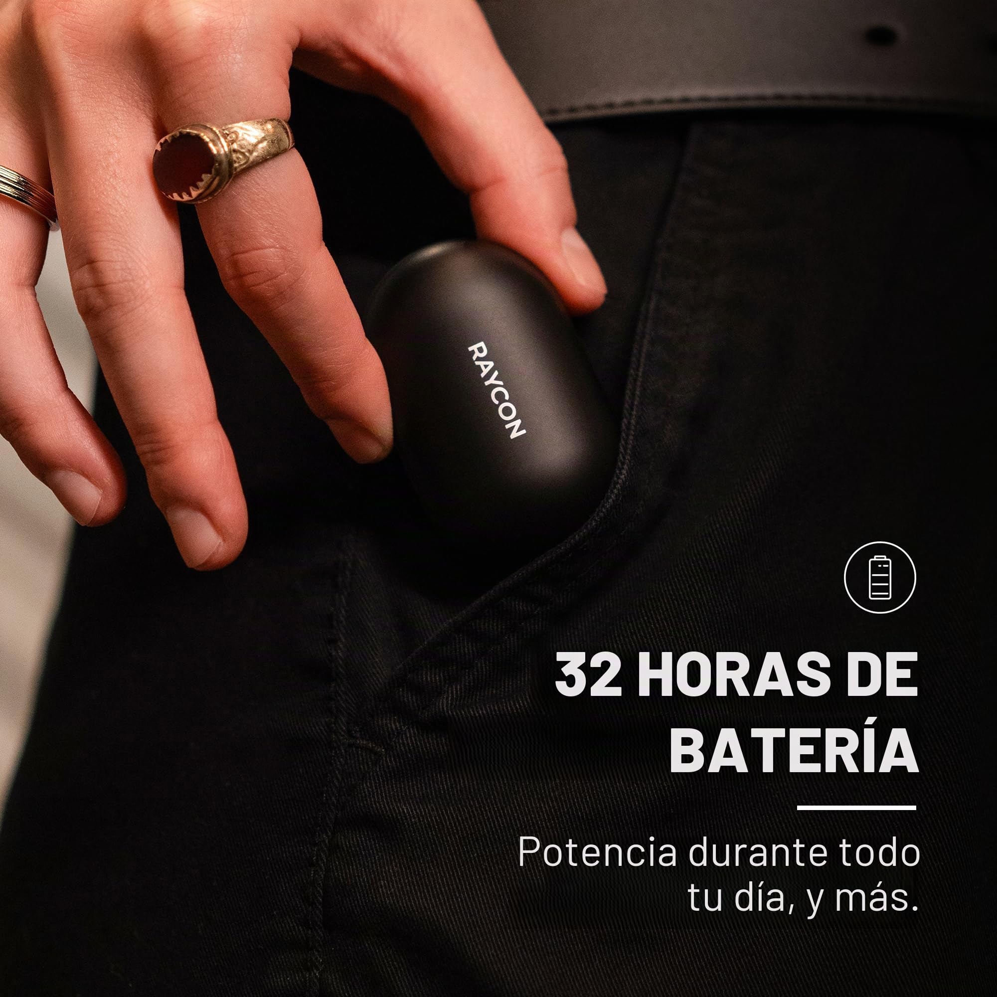 Raycon Auriculares Inalámbricos Bluetooth de Uso Diario Con Micrófono, Sonido Estéreo, Intrauditivos, Auténticos (Azul Mate)
