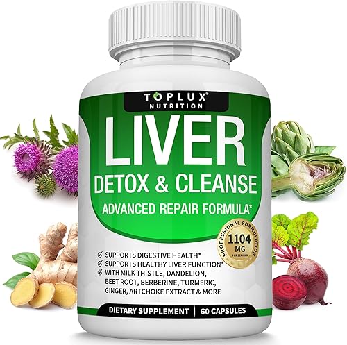 Miniatura 8 de Detox Cleanse - Fórmula de apoyo y reparación hepática - Limpiador hepático natural de 5 días, sistema de digestión de apoyo, toxinas de descarga y