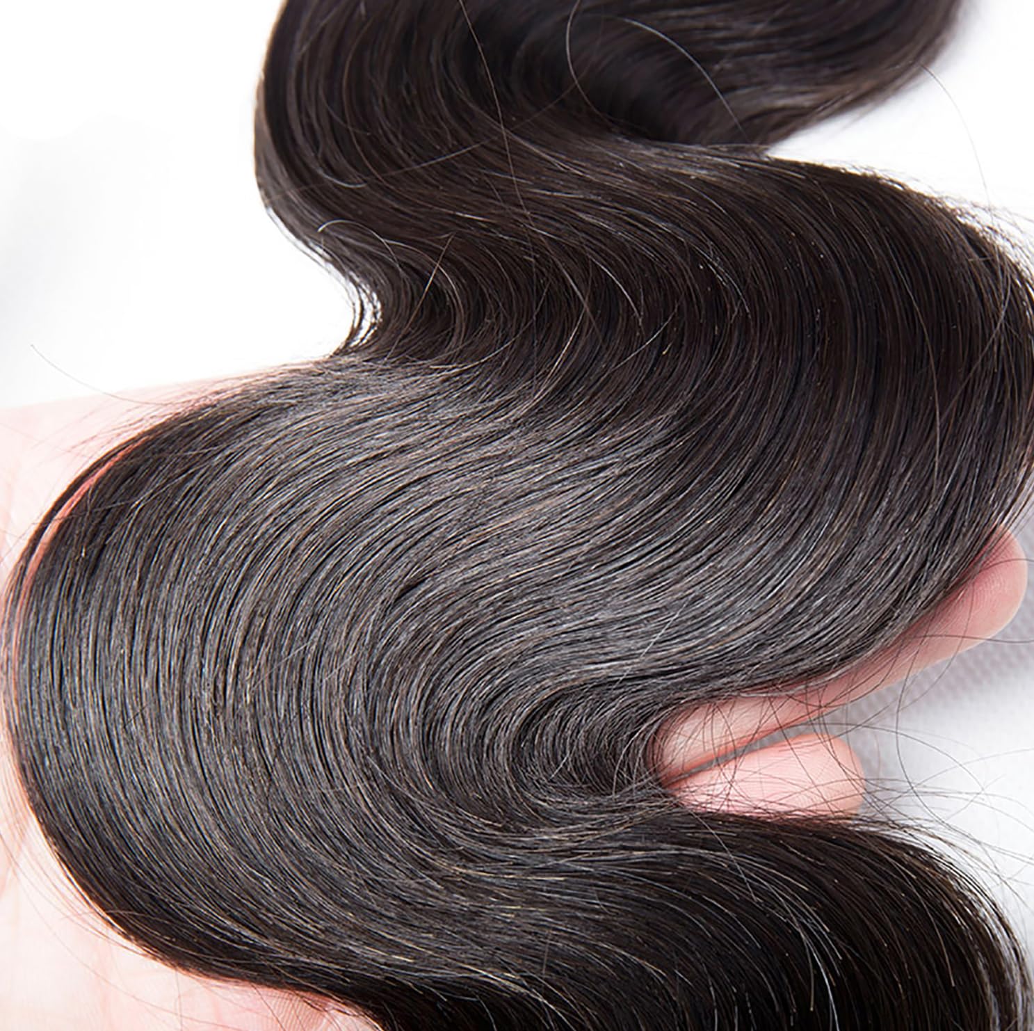 Tissage Naturel Cheveux Humain Body Wave Human Hair Bundles Double Weft 3 Extensions 50g/Per Nature Black Couleur Tissage en lot Cheveux Naturel 16 18 20 Pouce