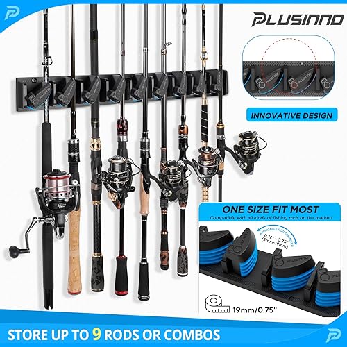 Miniatura 5 de PLUSINNO Equipo de pesca, kit completo de pesca incluye caña de pescar y carrete combo, caja de aparejos con señuelos de pesca, accesorios de pesca,