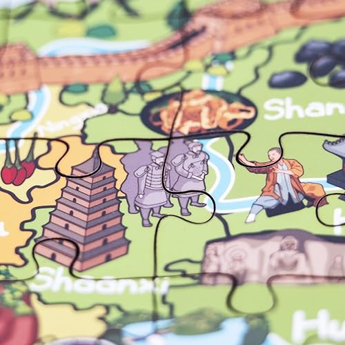 Miniatura 4 de China Map Rompecabezas de madera 152 piezas, 15x10 pulgadas