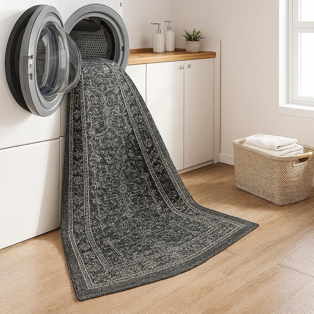 Crafters & Weavers Arts and Crafts Soft Washable Non Slip Area Rug (5.7' x 7.8')