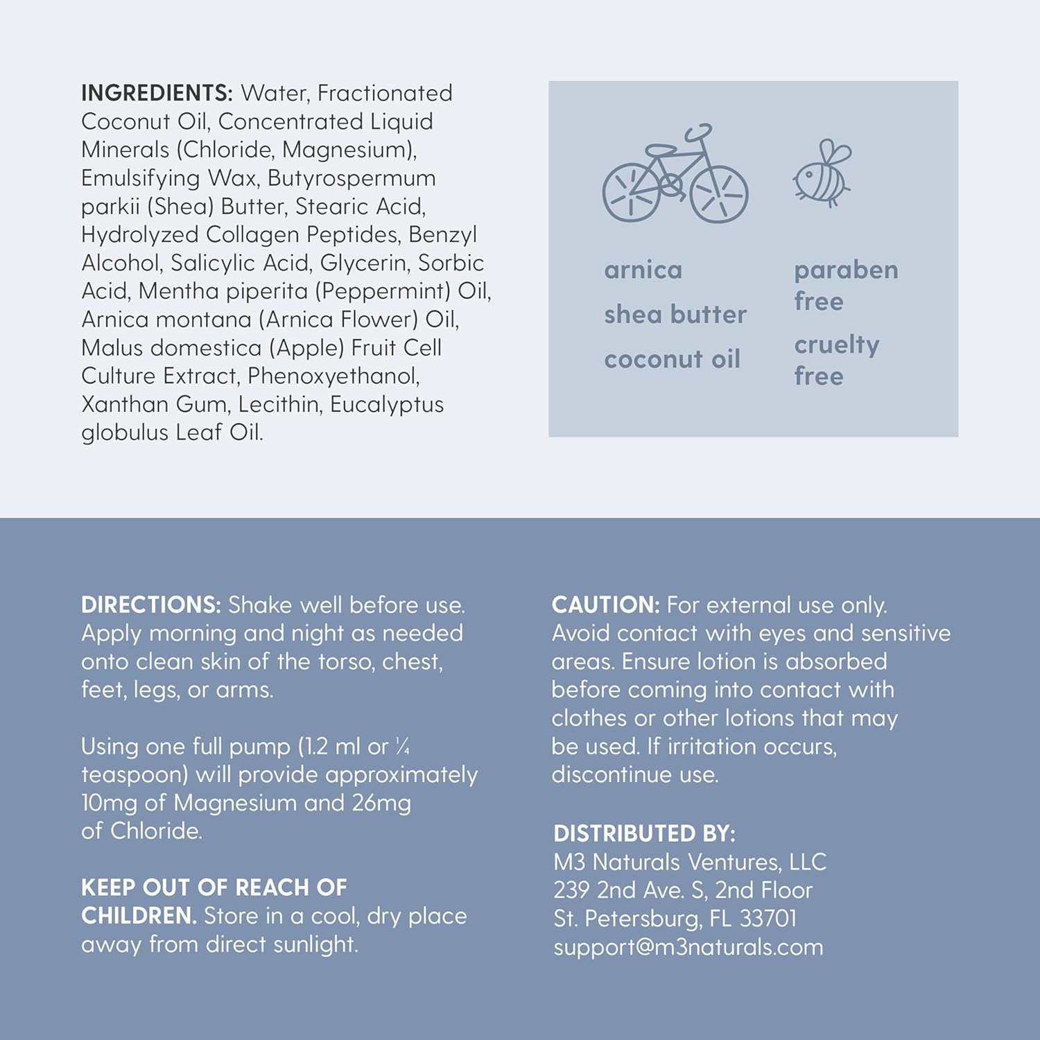 M3 Sore Muscle Magnesium Lotion for Kids & Magnesium Lotion for Babies with Arnica Oil | Soothes Tired Legs, Supports Restful Sleep, Moisturizes Sensitive Skin, 8 fl oz (237 mL) - Image 6