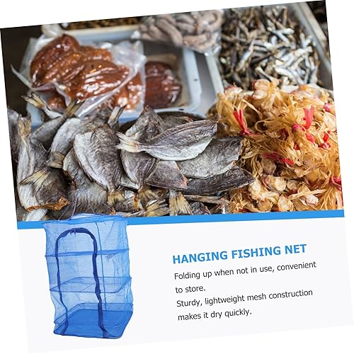 Miniatura 7 de Red de secado plegable para jaula de pescado para alimentos Rejilla de secado de ropa Estante de secado de lavandería plegable Frutas Verduras Jaula