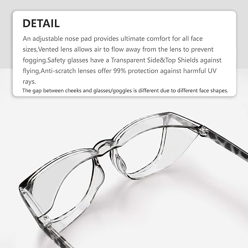 Miniatura 2 de Anteojos de seguridad LeonDesigns anti-vaho. Blue Light Gafas de protección ocular contra la luz azul, para mujeres.