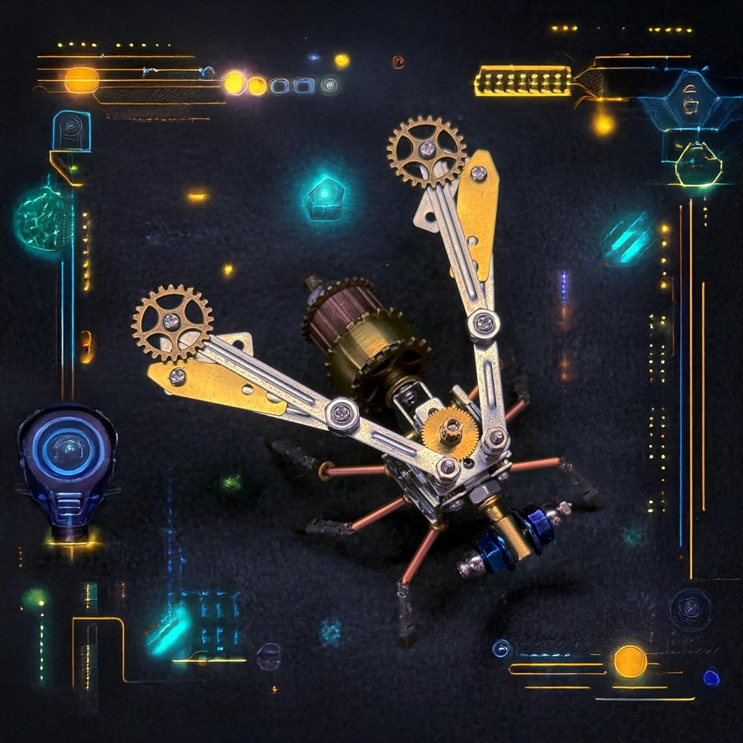3D Metal Model Kits Insect Bug Mechanical Steampunk Science Kit Metal Building DIY Projects Arts and Crafts Hobby Kits Gift Ideas for Birthday & Christmas (Mechanical Insect)