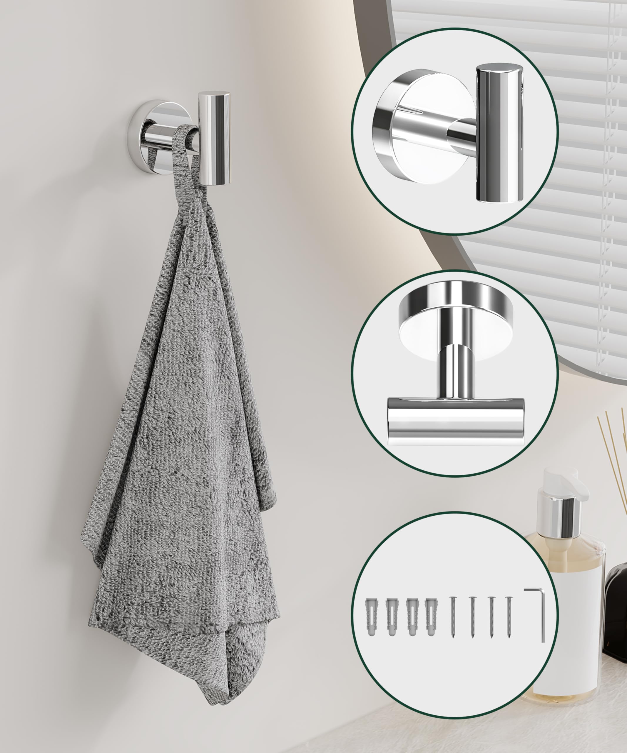 WZRUA 3 Pieces Bathroom Accessories Set - Image 3