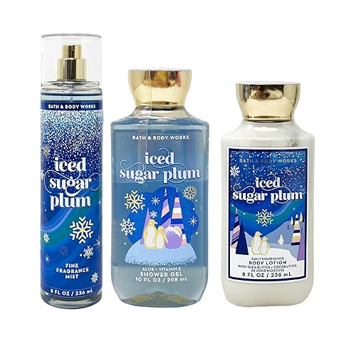 Miniatura 1 de Bath  Body Works Set de regalo de trío de ciruela helado - Fragancia - Loción corporal - Gel de ducha
