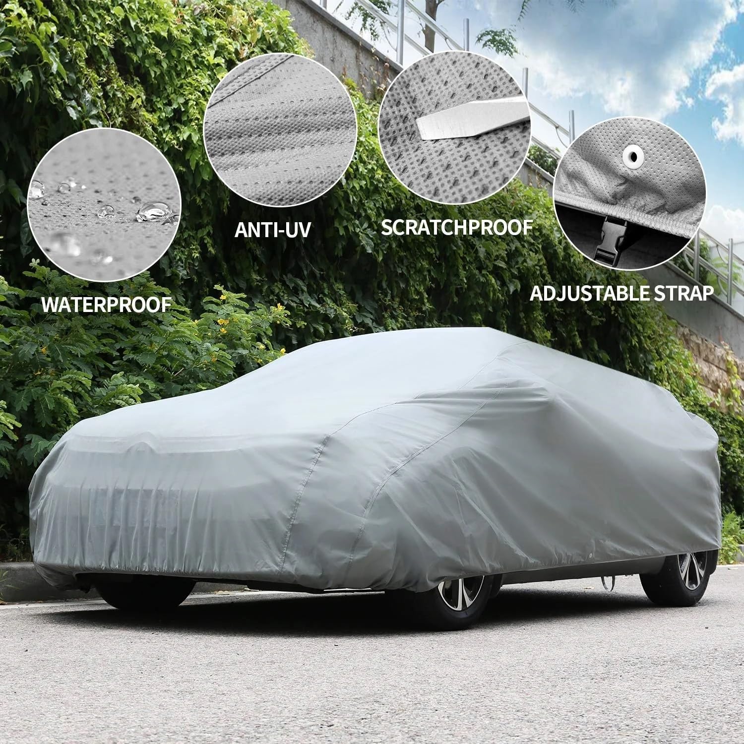 Miflon Car Cover Waterproof Outdoor and Indoor Protection Size 5 — view 4