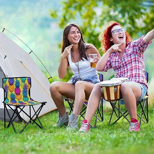 Miniatura 6 de Outdoor Folding Pineapple Tropical Camping Chairs for Adults Portable Camping Chair Lightweight Lawn Chair 202a2801