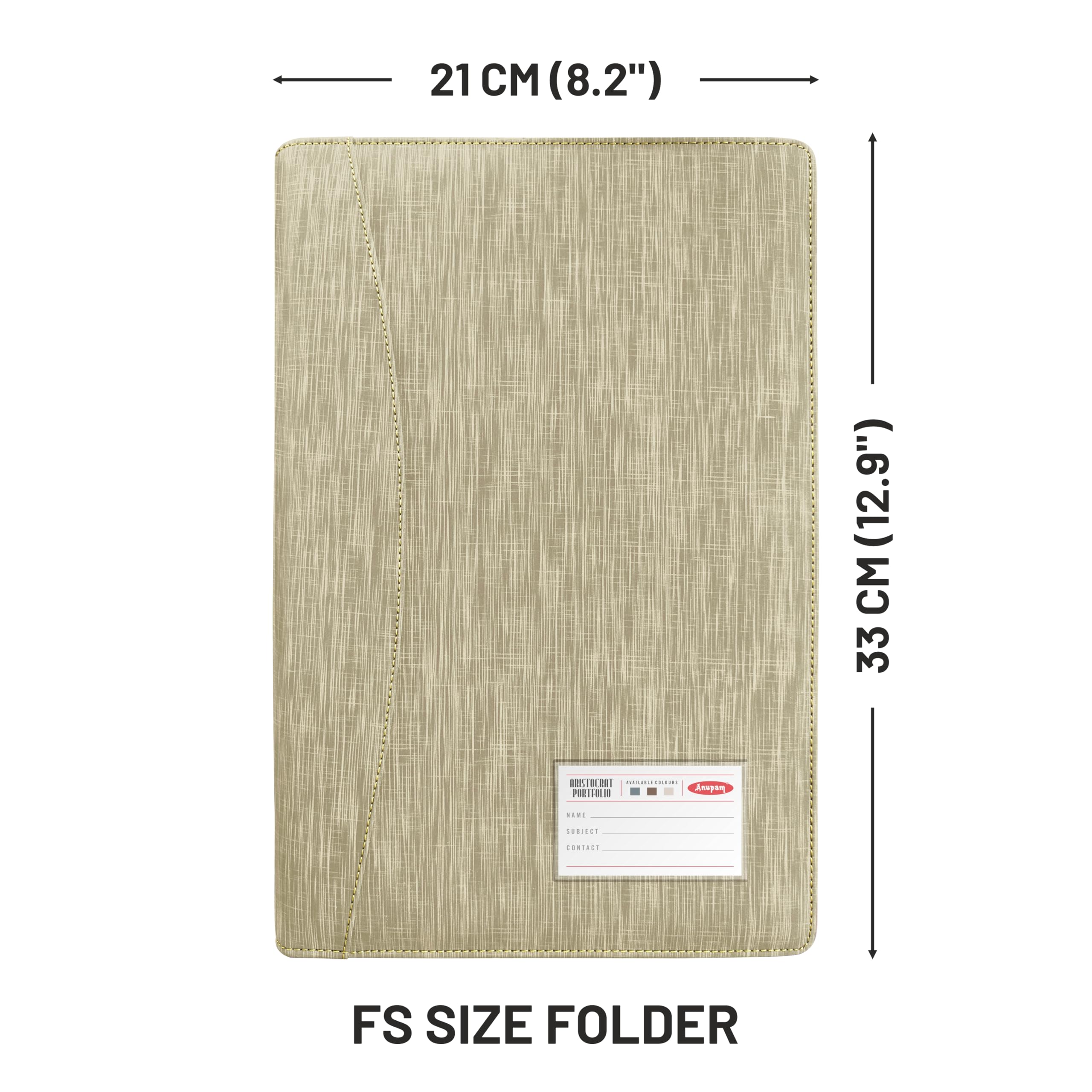 Anupam Aristocrat Classeur multifonction en tissu de qualité supérieure pour certificats, porte-documents, portfolio, fichiers d'exécution, taille légale, porte-documents avec 20 feuilles, pour homme