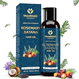Pure Rosemary Batana Oil for Hair Growth By Dr Sebi Sourced From Honduras | Promotes Thicker, Shiny, Stronger & Healthy Hair | Hair Fall Control | (100 ml)