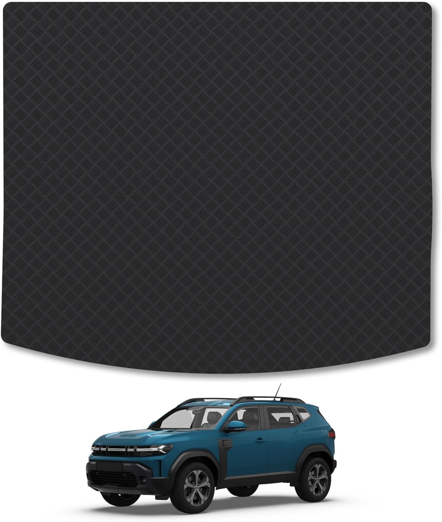 Rubber Boot Liner Compatible With Dacia Duster (2024+) [Upper Boot] Tailored Fit Heavy-Duty 3mm Rubber Protector Boot Mat Anti-Slip Durable Waterproof Custom Fit Dog Friendly
