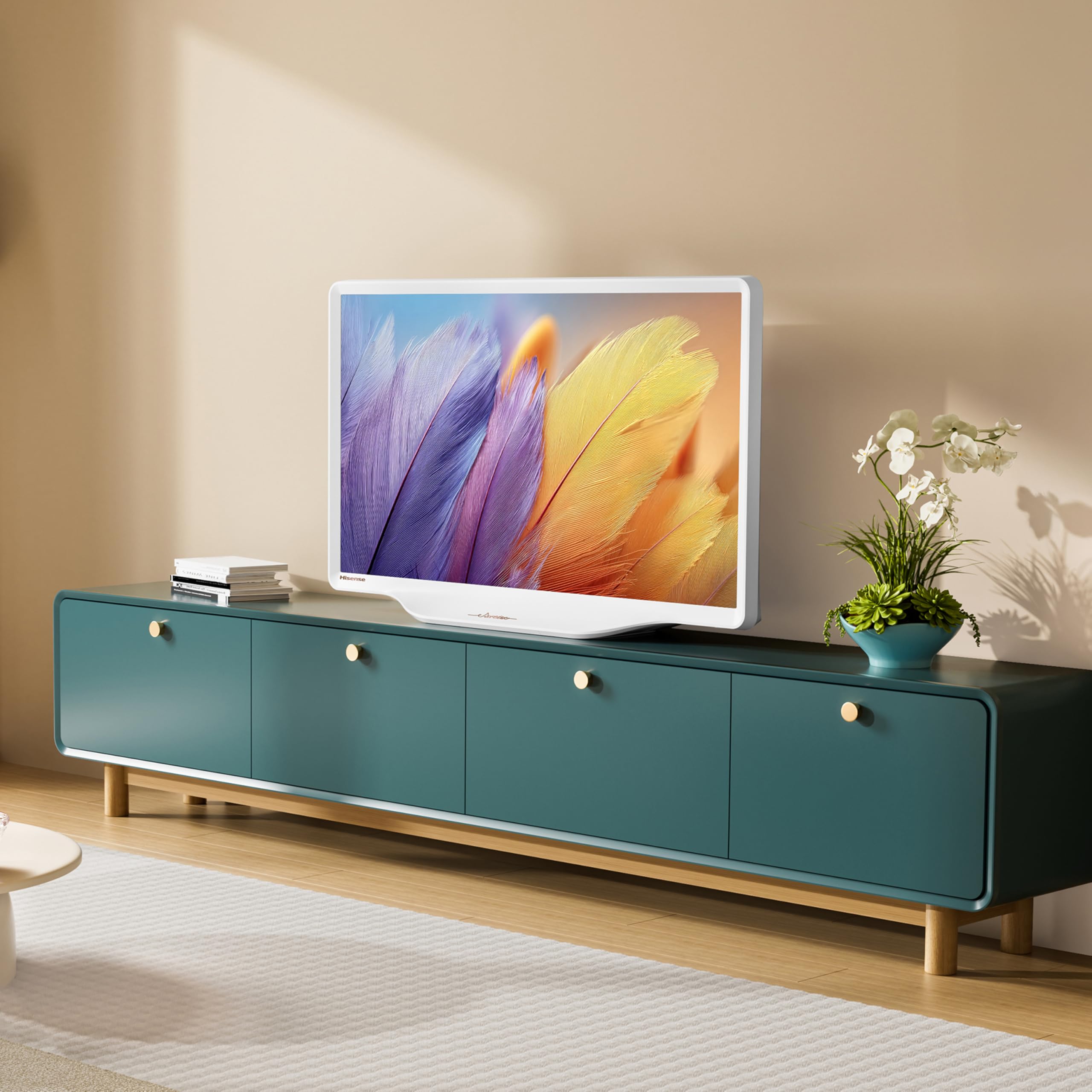 Hisense 32-Inch S5 DécoTV Series QLED FHD Smart Fire TV (32S5QF, 2025 Model) - Versatile Fit, Hi-QLED Color, Art-Inspired Design, Fluid Central Stand, DTS Virtual: X, Stream Live TV Without Cable