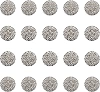 Vista 9 de Jerler 10 piezas AB Sliver Rhinestone Botones Adornos de Cristal Coser en Botones de Ropa