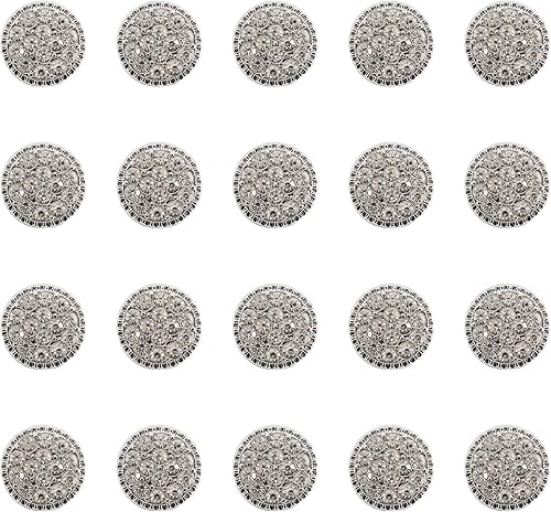 Miniatura 9 de Jerler 10 piezas AB Sliver Rhinestone Botones Adornos de Cristal Coser en Botones de Ropa