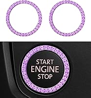 Vista 24 de Cubierta brillante para botón de arranque del motor, llave de encendido y perilla, cubierta de diamantes de imitación de cristal, cubierta de botón