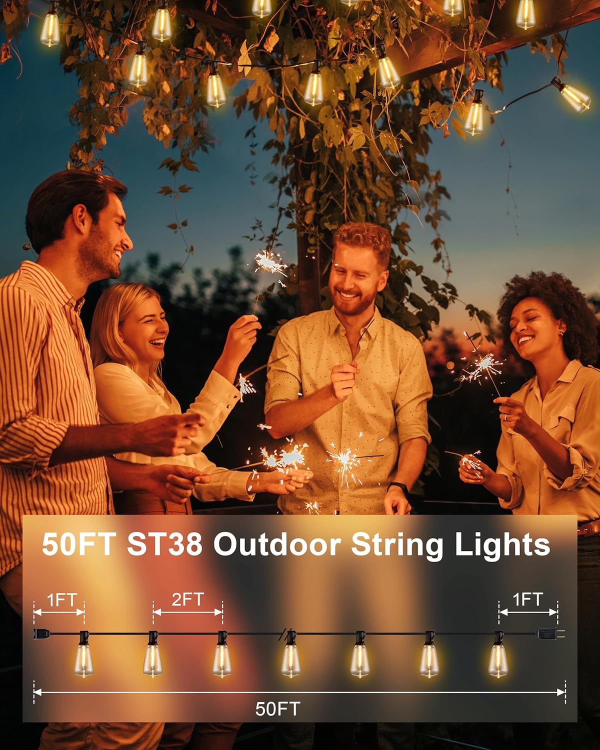Illuminate Your Outdoors: Top Review of 50FT LED Patio String Lights!