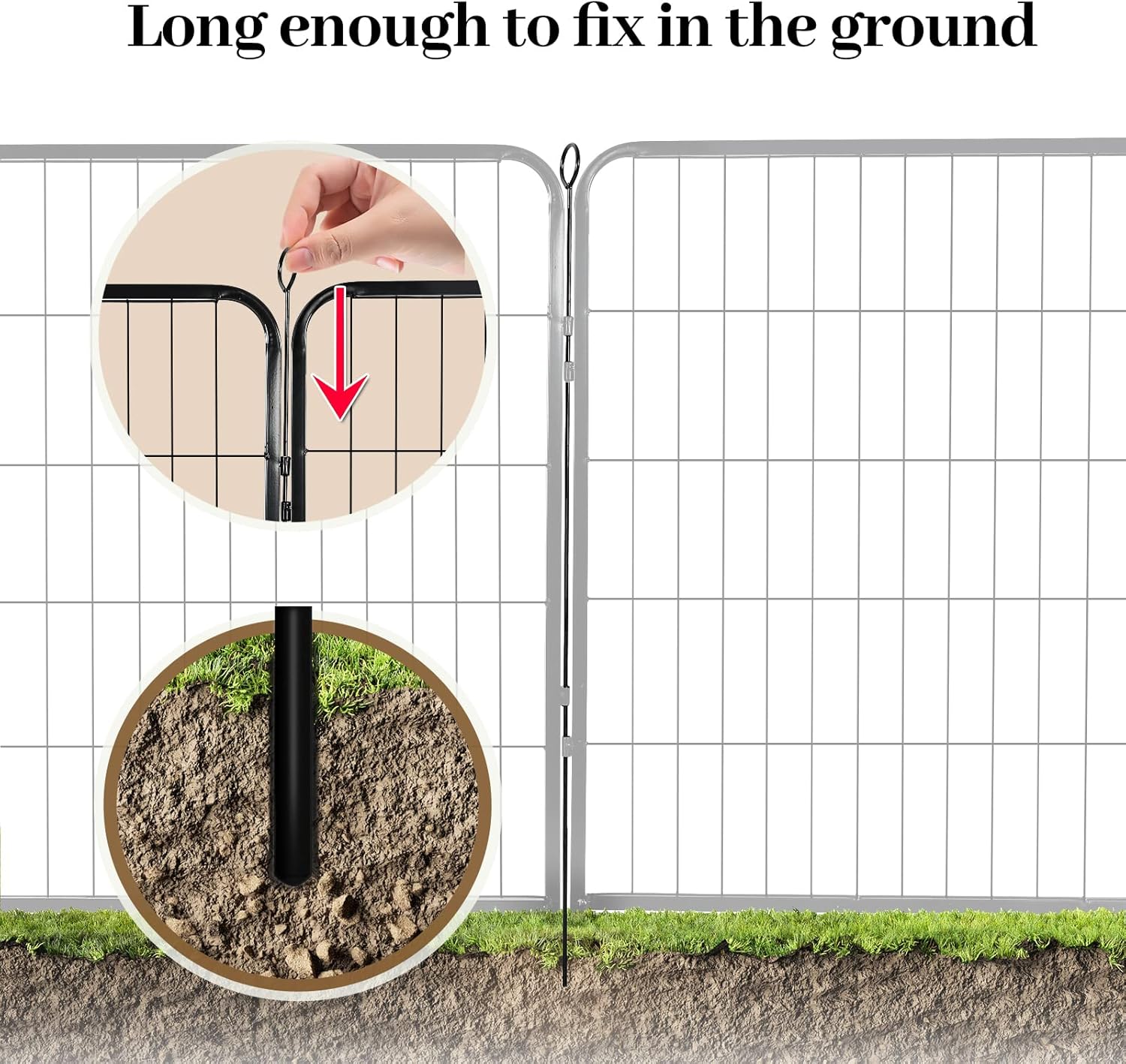 Confote Foldable Metal Dog Playpen Outdoor, 8 Panel 40 inches Height Exercise Pen Indoor Pet Fence Barrier Kennel for Small/Medium/Large Dogs Cats Rabbits