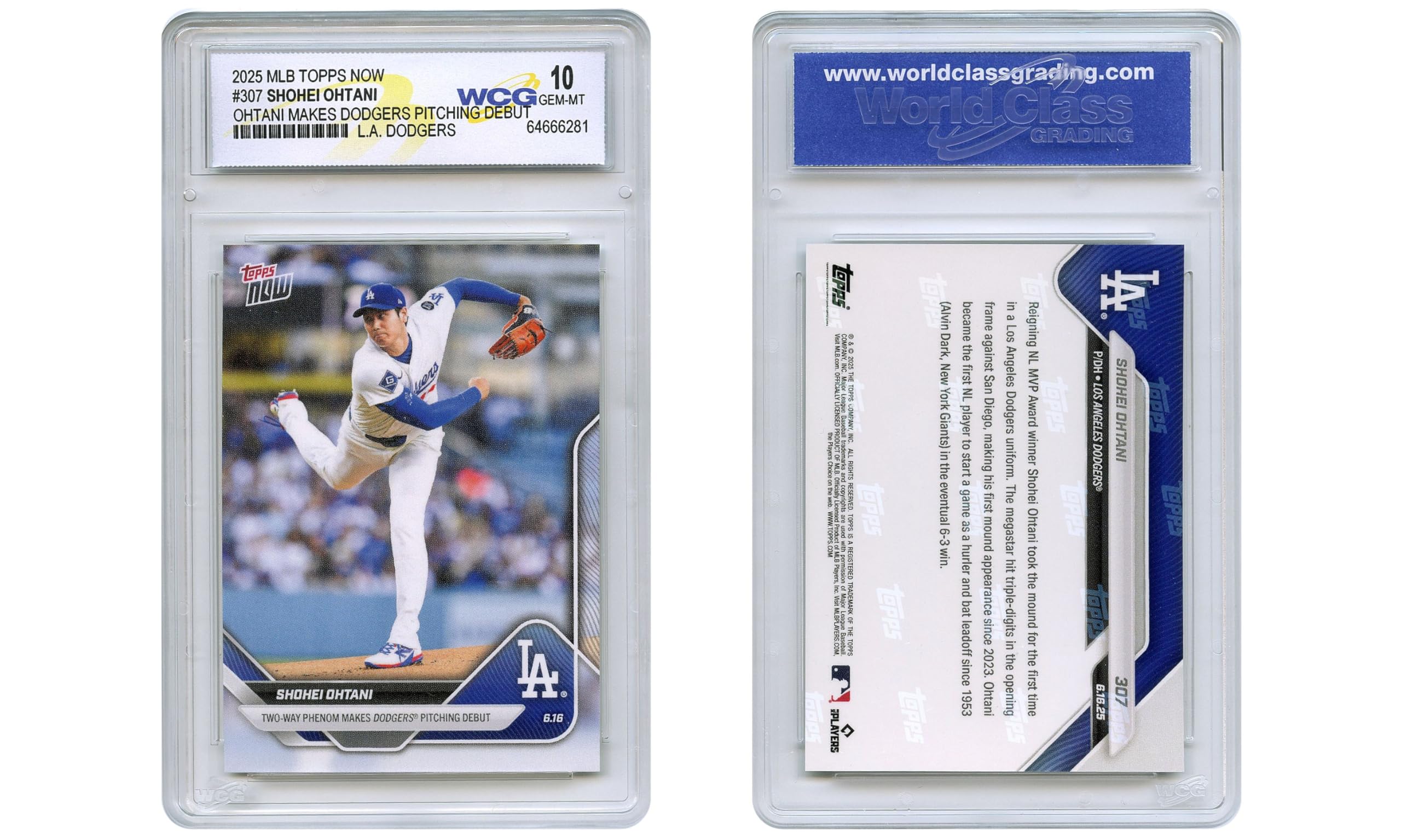 Amazon.com: 2025 MLB Topps Now SHOHEI OHTANI Card #307 Dodgers