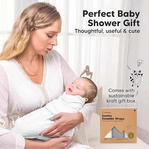 Vista 274 de Paquete de 3 mantas orgánicas para dormir para bebé, para recién nacido, envolturas ergonómicas para bebés de 0 a 3 meses, sacos para dormir, Abc