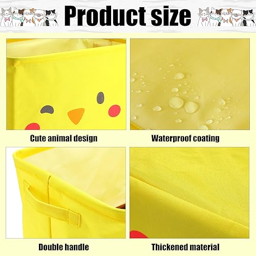 Miniatura 3 de Ziliny 4 cestas de almacenamiento de juguetes para bebé, lindas cestas para almacenamiento de safari, guardería, decoración de habitación,