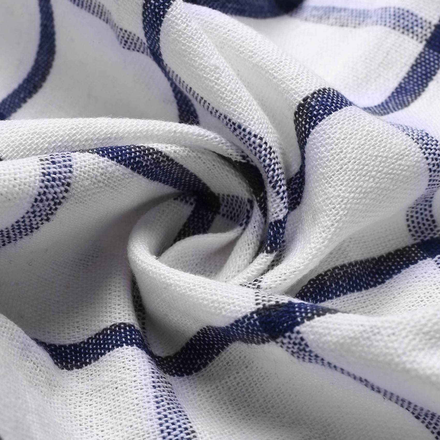 30 Pezzi di Alta qualità Blu Bianco Plaid Un Righe Strofinaccio Asciugamano da Cucina Tovagliolo Tovaglia 100% Cotone Tessuto