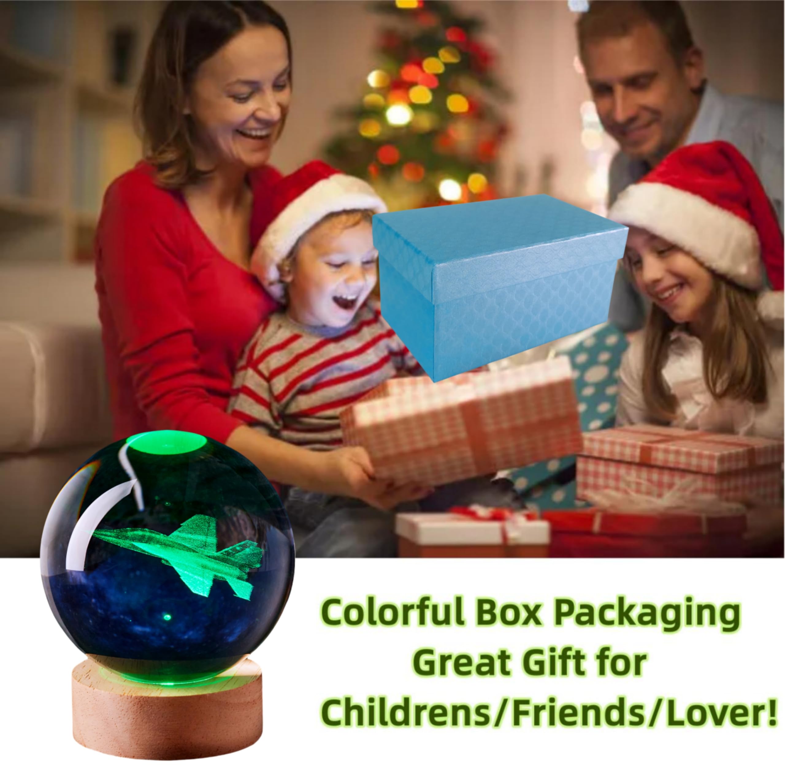 Avion En Forme De Boule De Cristal 3D Avec Télécommande