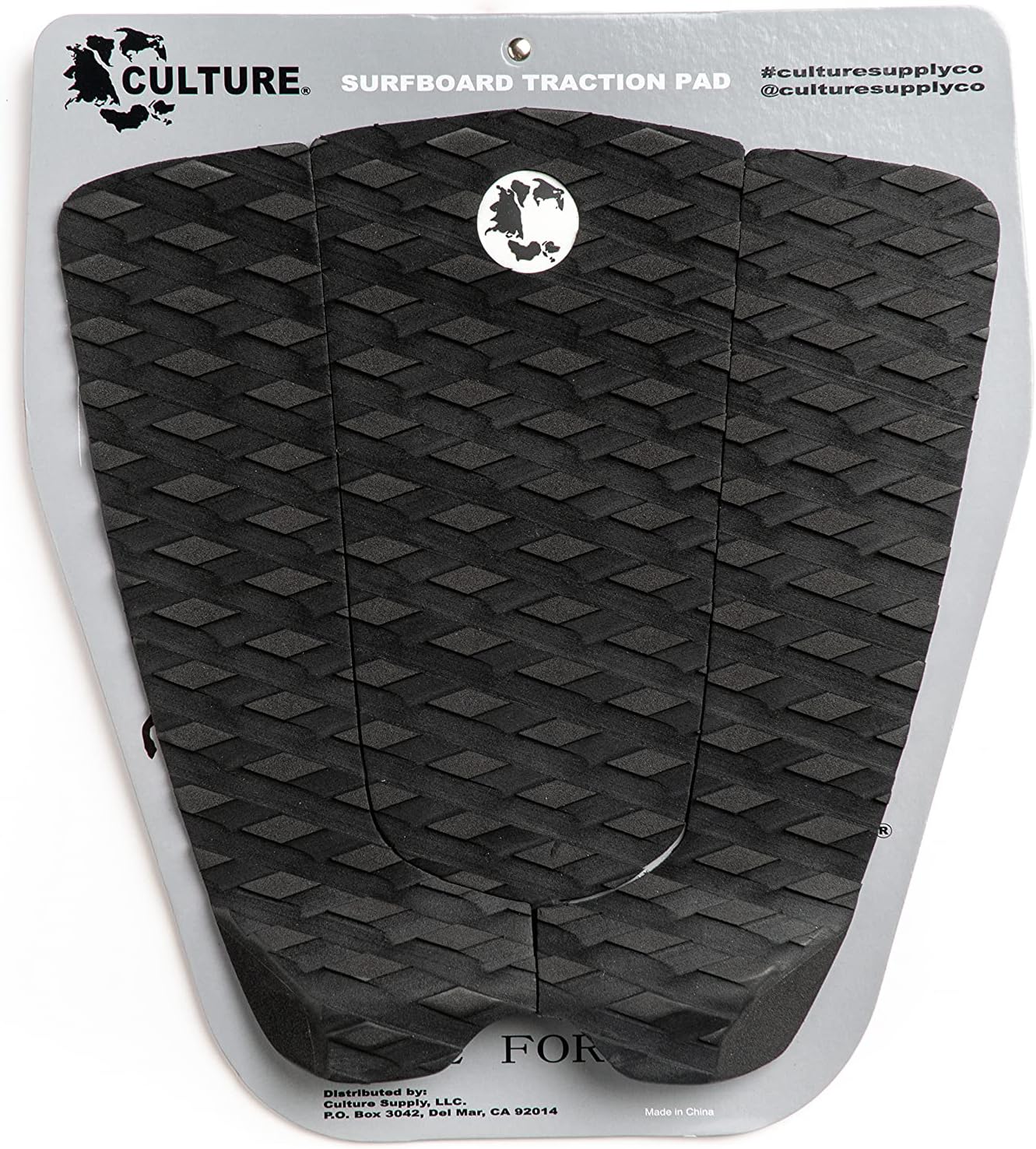 Culture Supply 3-piece Traction Pad | Diamond Grip | 3M Adhesive | 40mm Tail Kick