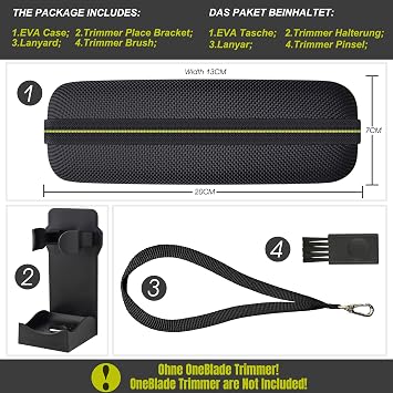 Case Compatible with Philips OneBlade Face + Body QP2630 QP2620 QP2530 QP2520 Portable Hard Travel Case Cover, Green zip inside, Young