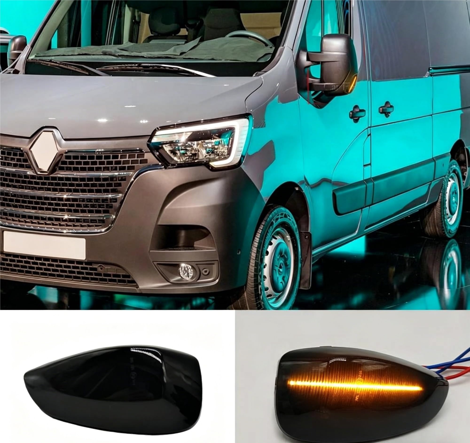 Kierunkowskazy samochodowe Dla VAUXHALL Opel Movano 2010-2015 Boczne Skrzydło Samochodu Lampa Lustrzana Dynamiczne Światło Kierunkowskazów HIMIUSIKTC