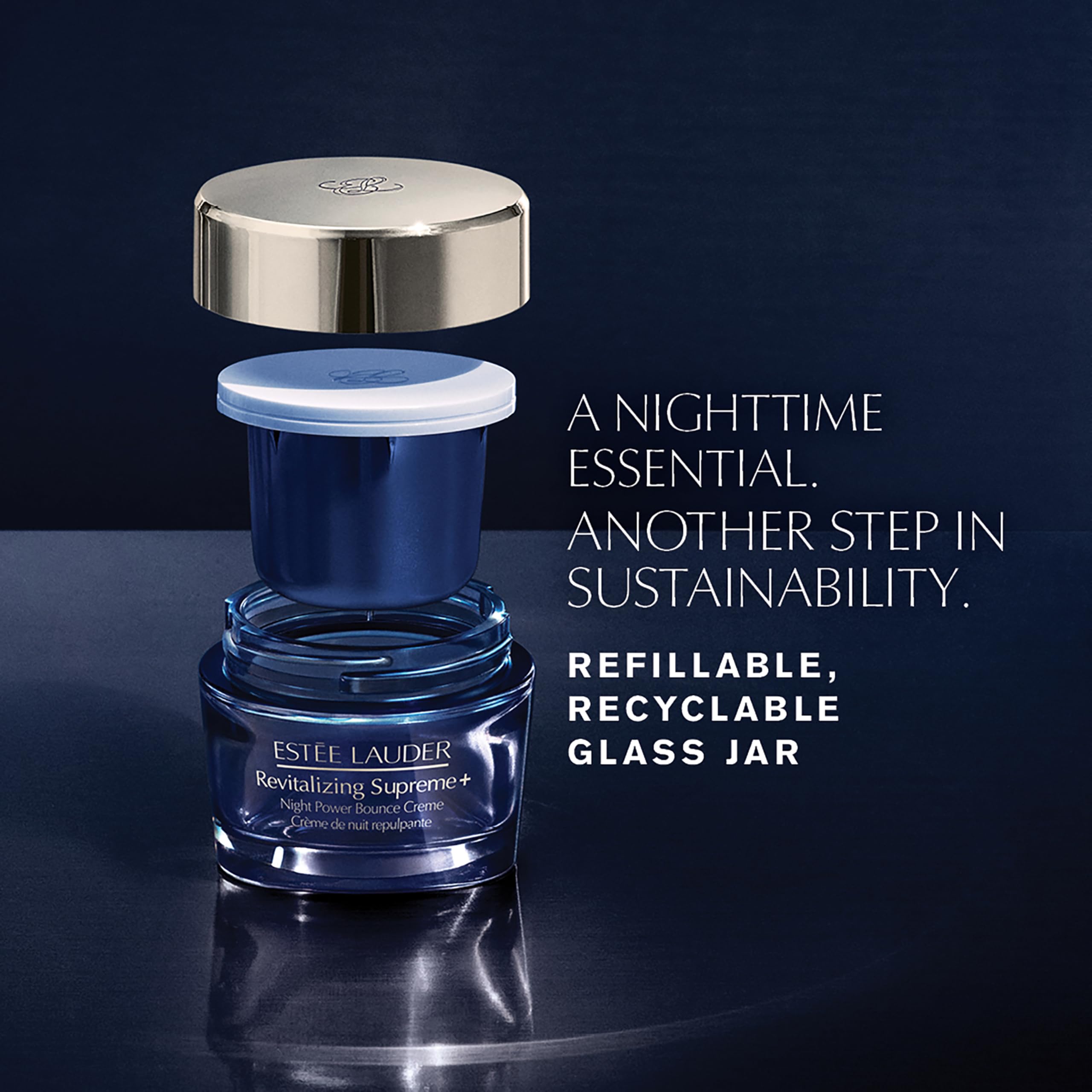 Estée Lauder Revitalizing Supreme+ Night Power Bounce Cream | Face Moisturizer with Peptides | Firms, Lifts & Plumps Skin